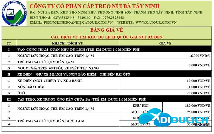 khu-du-lich-nui-ba-den-11 bảng giá khu du lịch